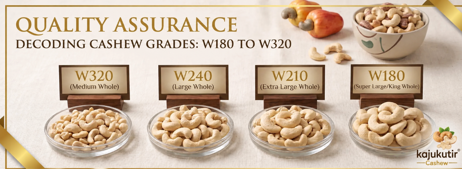Decoding Cashew Grades: W180 to W320
